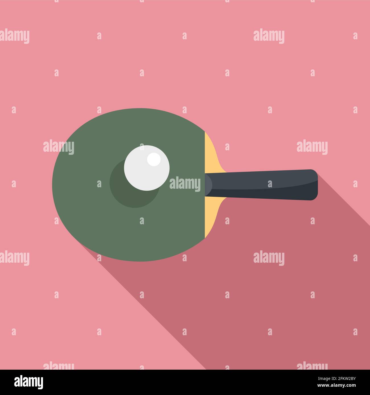 Ping pong paddle icon, flat style Stock Vector Image & Art Alamy