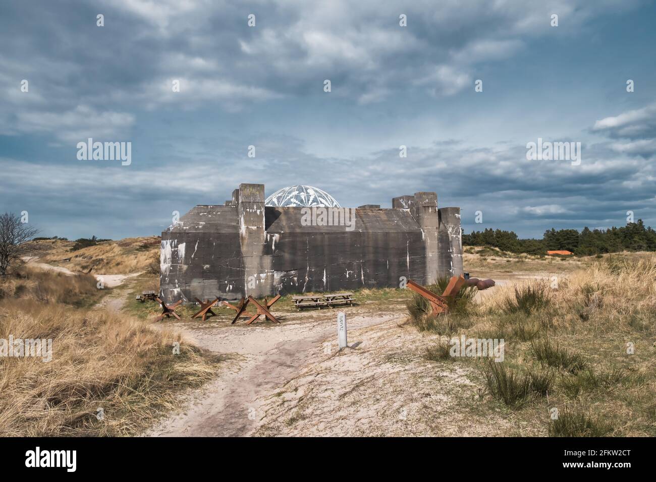 Tirpitz bunker and warfare museum in Blaavand, Denmark Stock Photo