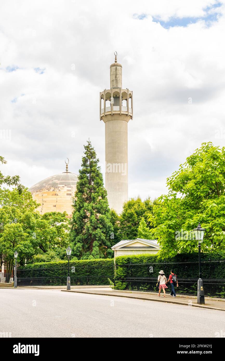 July 2020. London. London Central Mosque, Regents park in London, England, Stock Photo