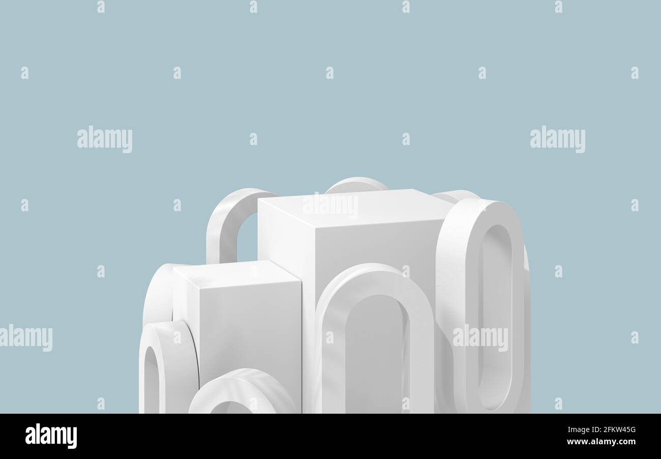 Empty creative object stage, 3d rendering. Computer digital drawing ...