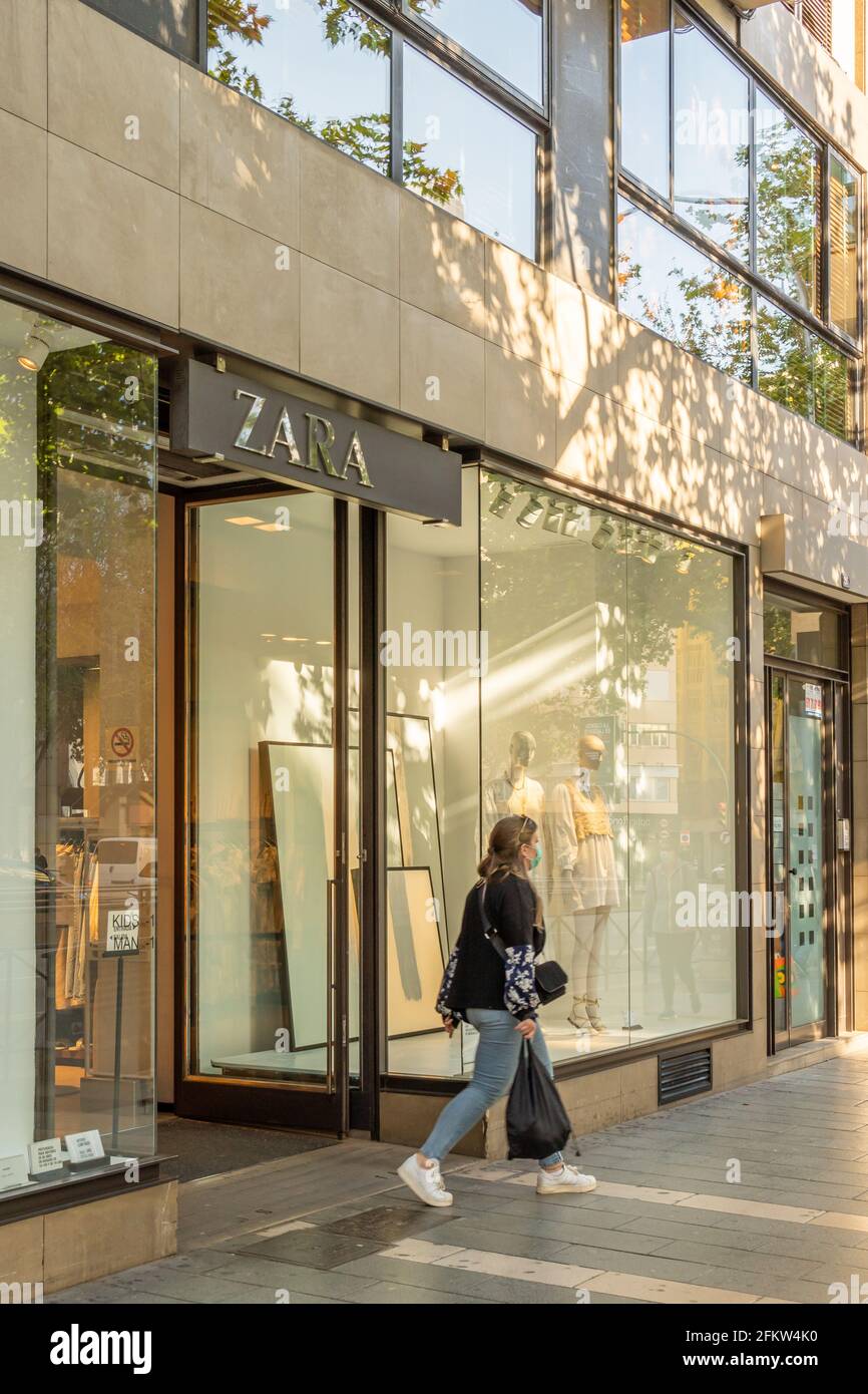 Palma de Mallorca, Spain; april 23 2021 Shop window of a clothing and