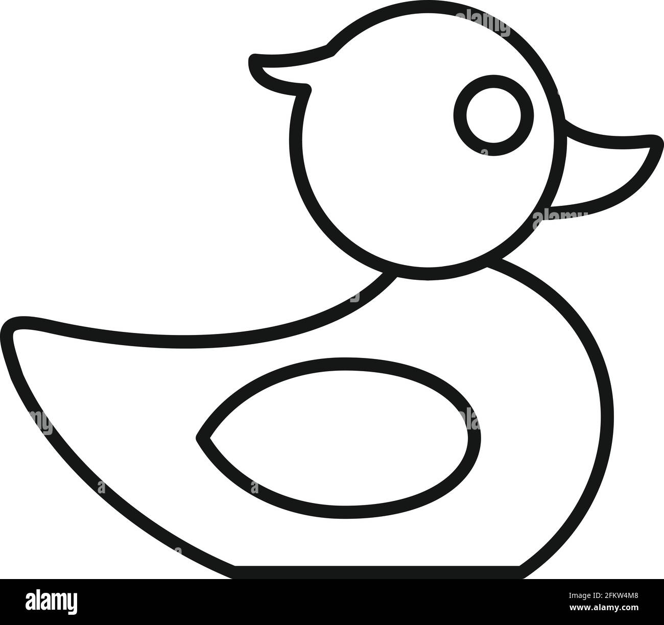 Rubber duck toy icon, outline style Stock Vector Image & Art Alamy