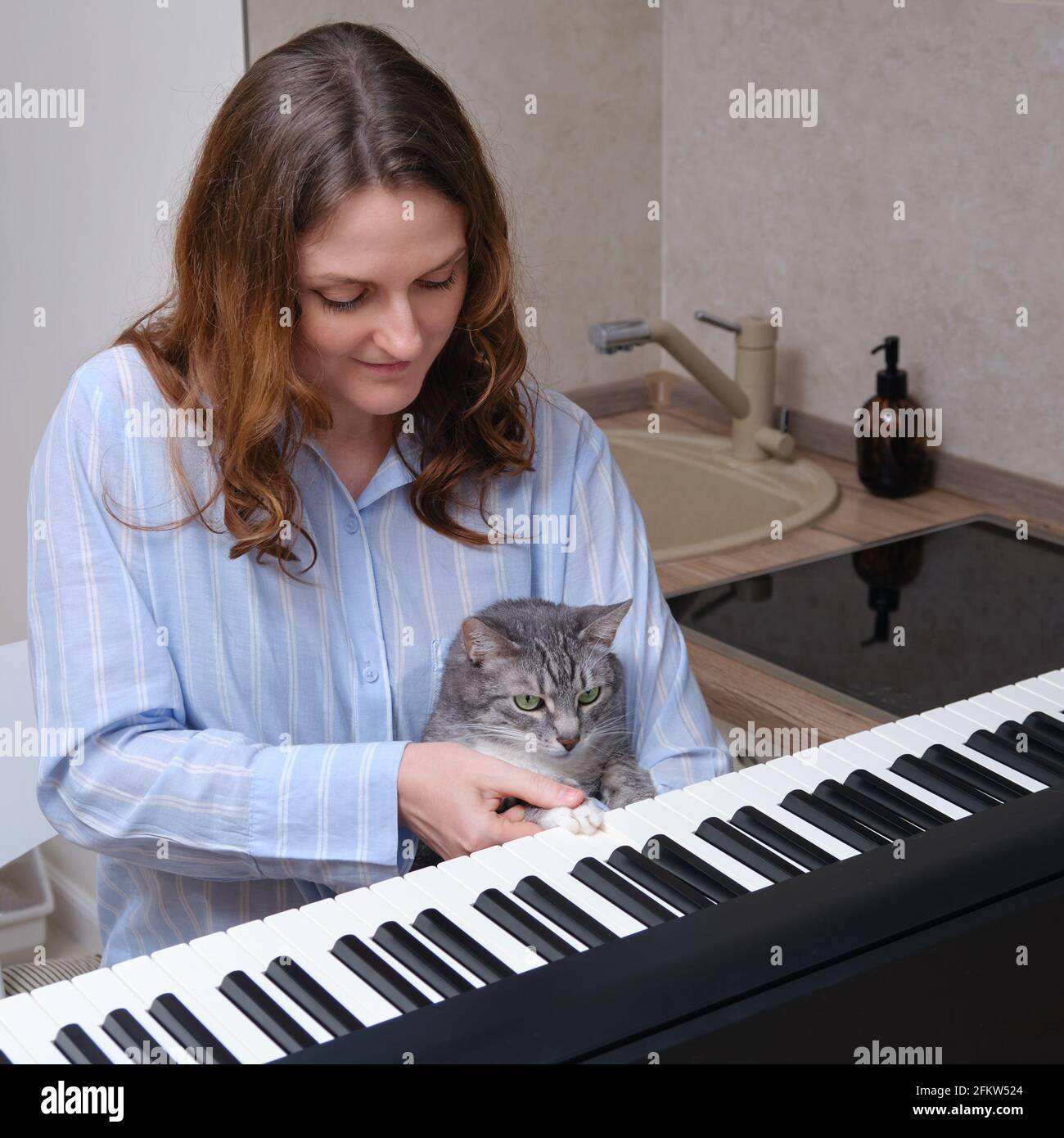 Page 3 Cat Piano High Resolution Stock Photography And Images Alamy