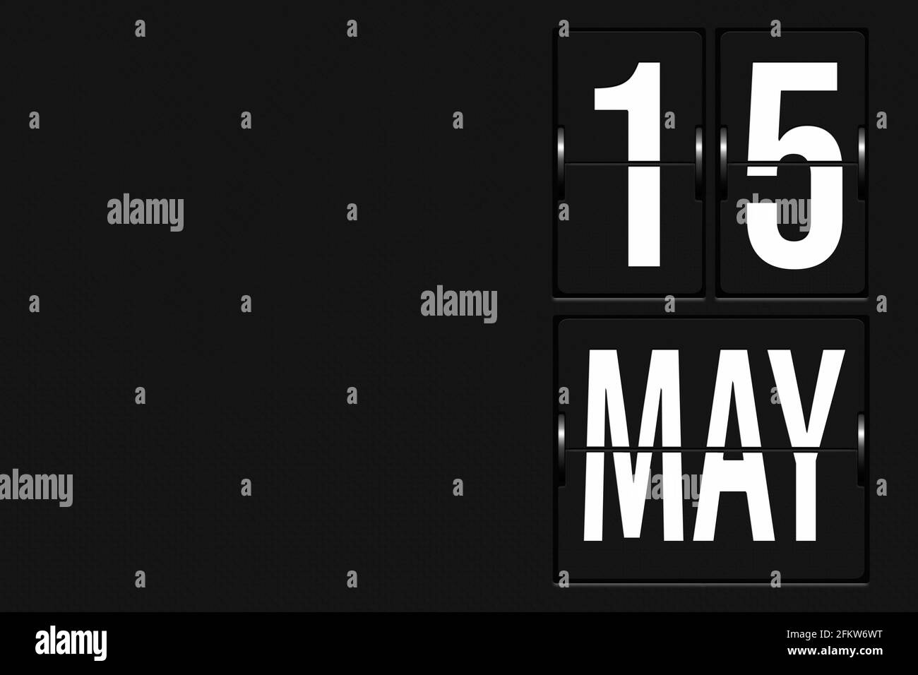 May 15th. Day 15 of month, Calendar date. Calendar in the form of a