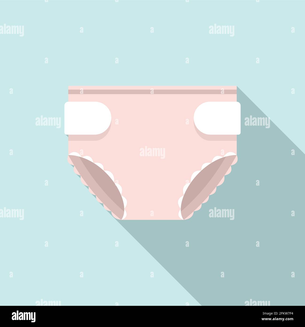 Baby girl diaper icon, flat style Stock Vector Image & Art - Alamy