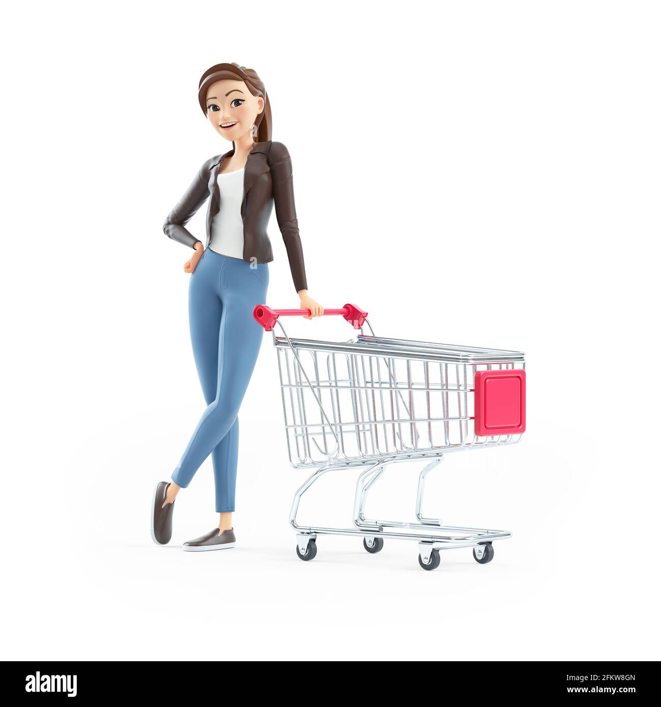Shopping cart cartoon hi-res stock photography and images - Alamy
