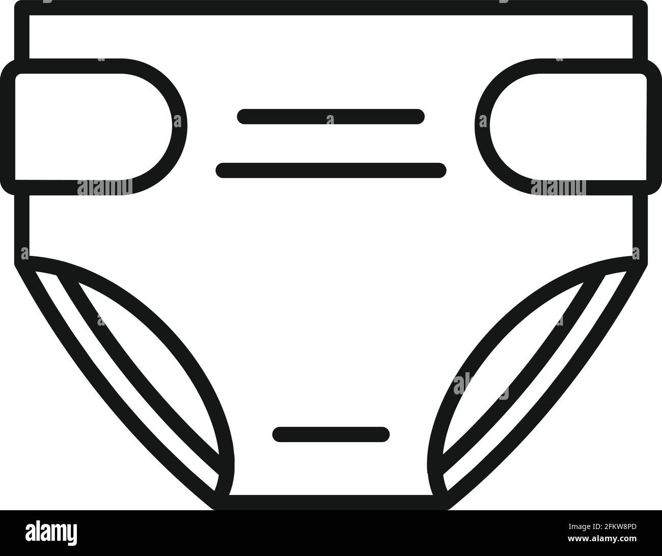 String diaper icon, outline style Stock Vector