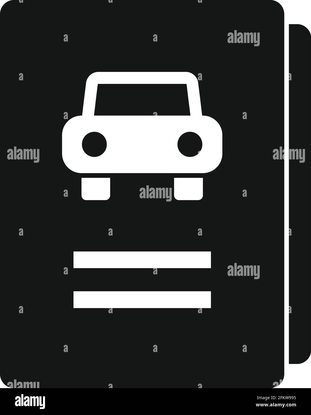 Driving school book icon, simple style Stock Vector