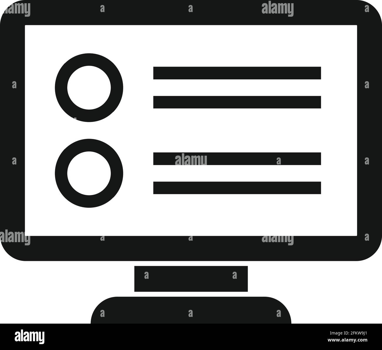 Monitor driving school icon, simple style Stock Vector