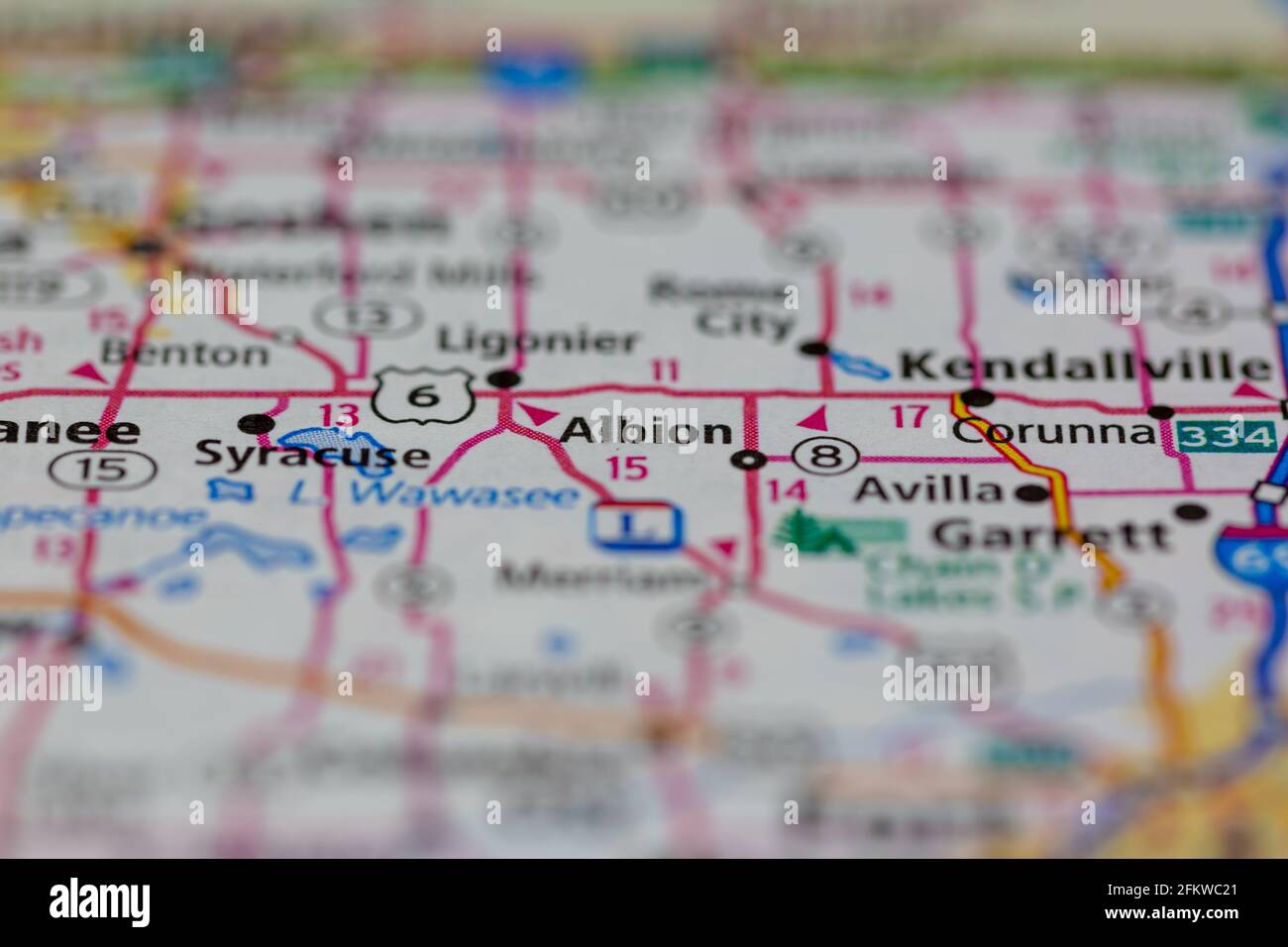 Albion indiana map hires stock photography and images Alamy