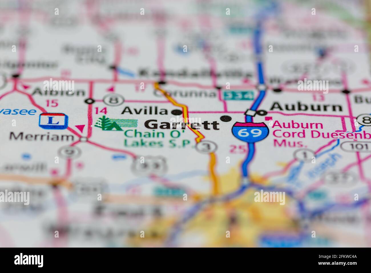 Garrett indiana map hires stock photography and images Alamy
