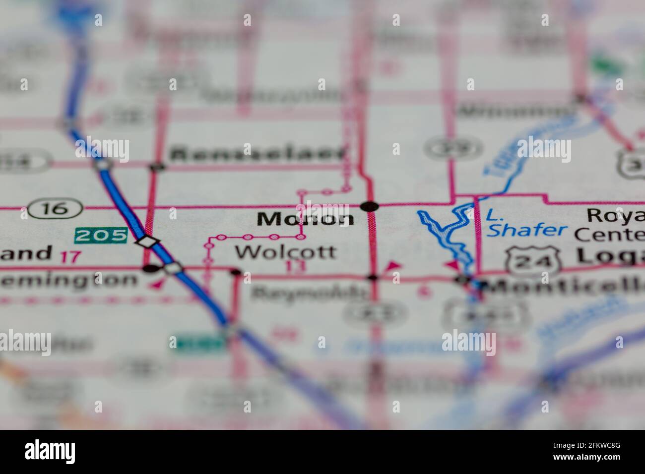 Monon indiana map hires stock photography and images Alamy