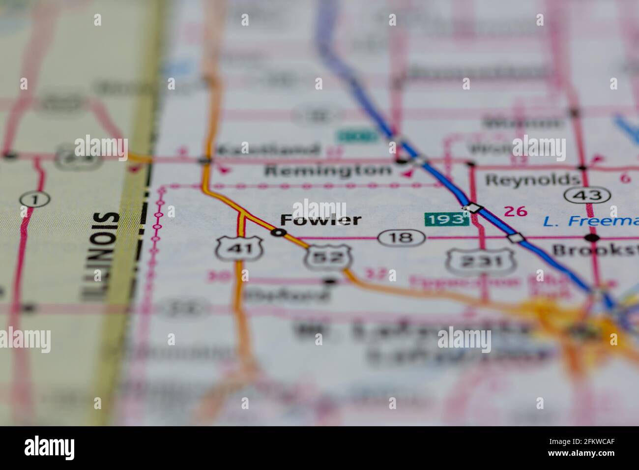 Fowler indiana map hires stock photography and images Alamy