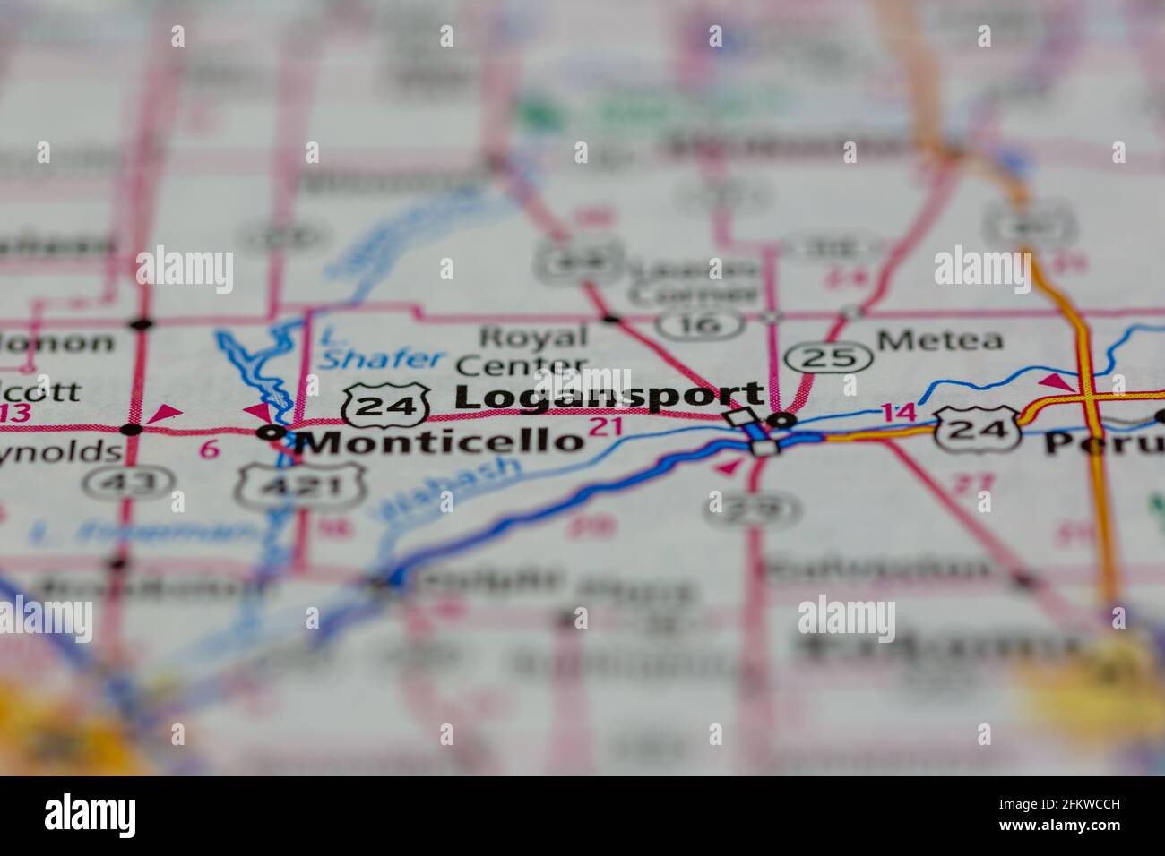 Logansport Indiana Usa Shown On A Geography Map Or Road Map 2FKWCCH 