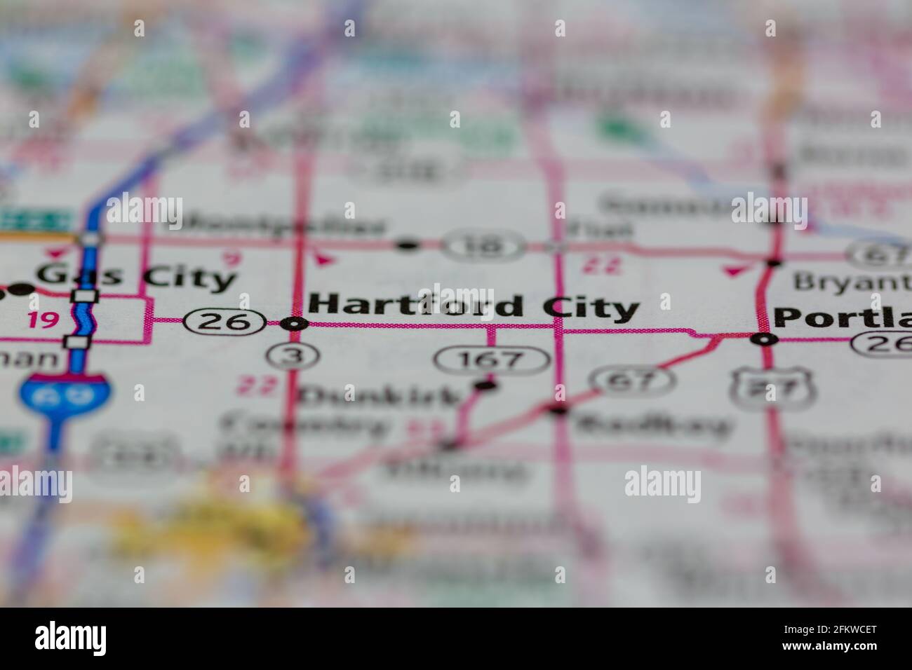 Hartford City Indiana Map Hartford City Indiana Usa Shown On A Geography Map Or Road Map Stock Photo  - Alamy