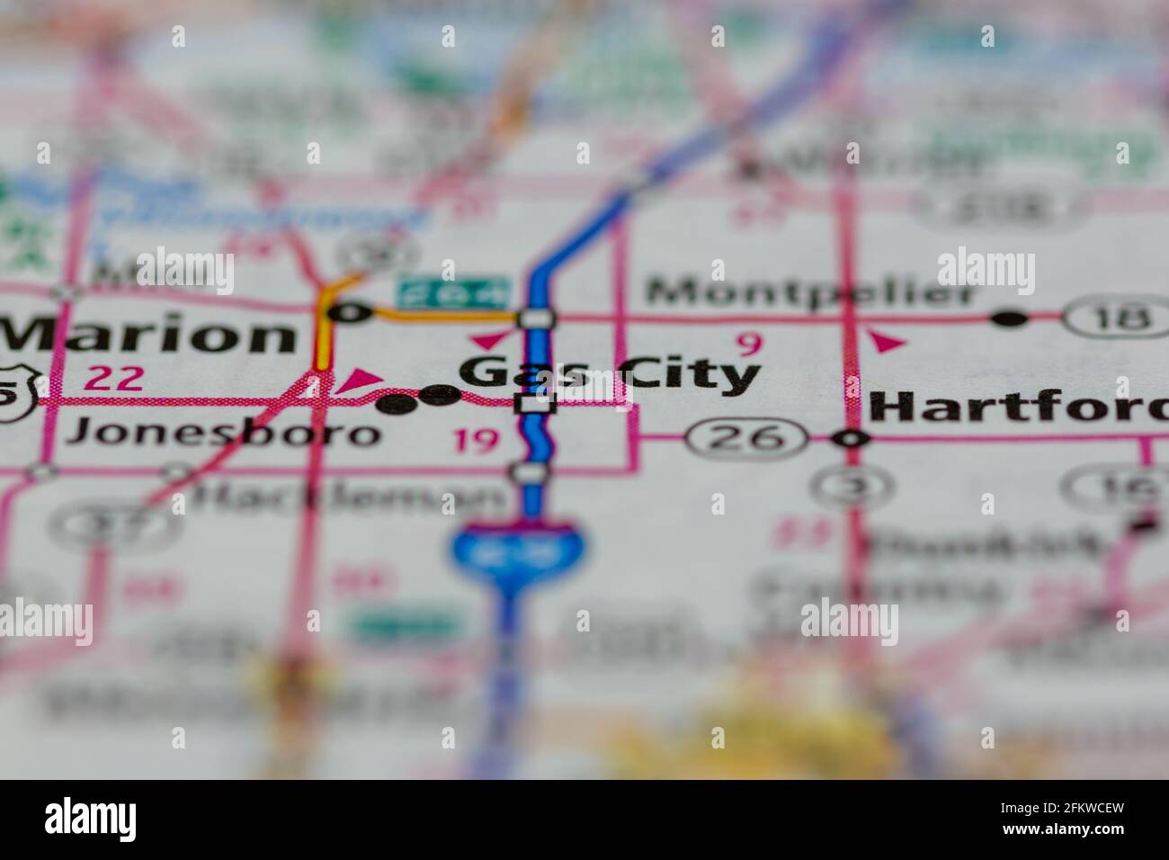 Gas City Indiana Map Gas City Indiana Usa Shown On A Geography Map Or Road Map Stock Photo -  Alamy