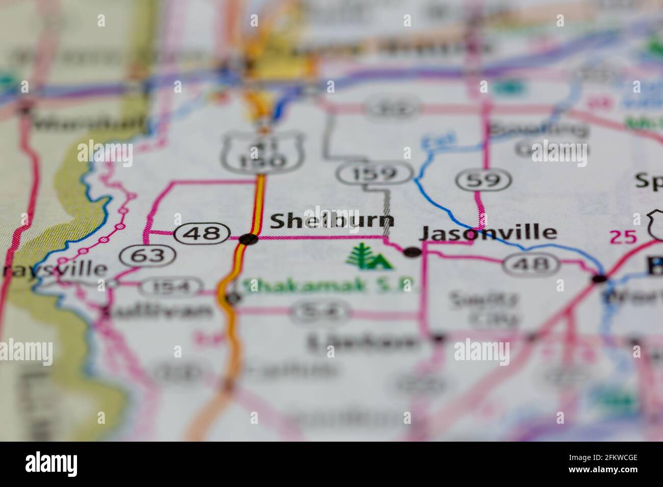 Shelburn indiana map hires stock photography and images Alamy