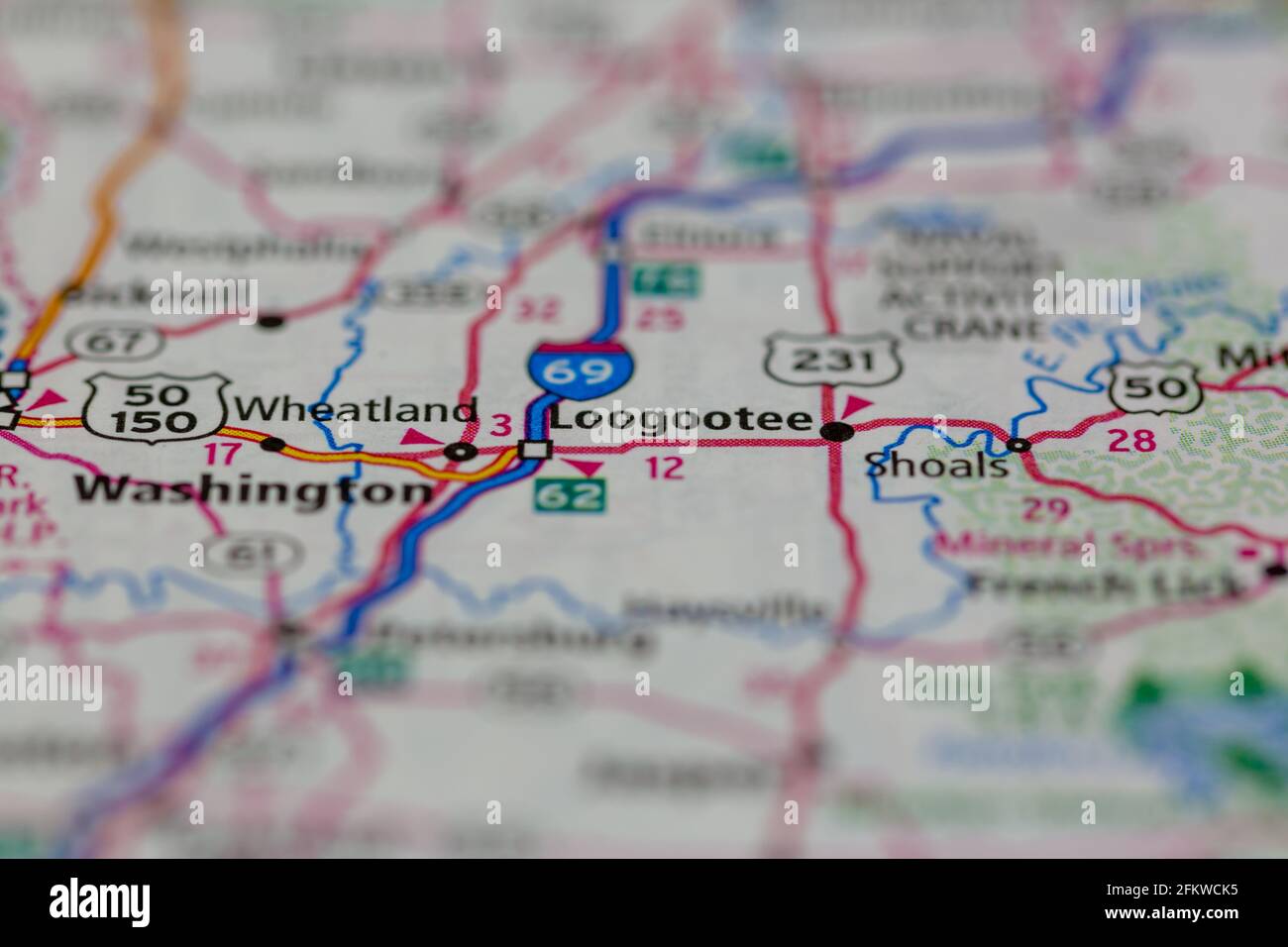 Loogootee map hires stock photography and images Alamy