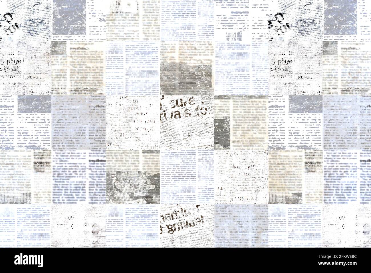 Newspaper paper grunge newsprint patchwork seamless pattern background.  Trendy imitation sewn pieces of newspapers in patchwork style. Yellow gray  art Stock Photo - Alamy
