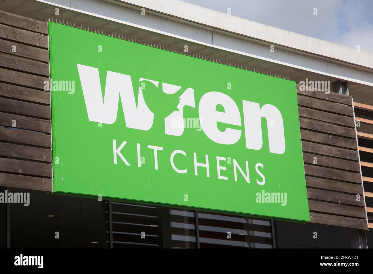 Wren Kitchens signage Stock Photo