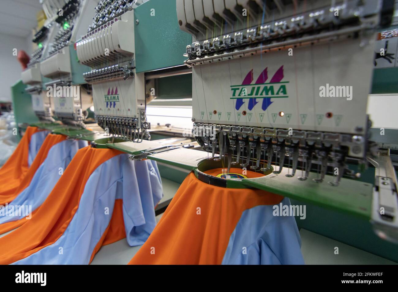 Kota Kinabalu Sabah Malaysia December 15 2020 Embroidery Machines Running Fast At Textile Industry At Garment Manufacturers Kota Kinabalu Sabah Stock Photo Alamy