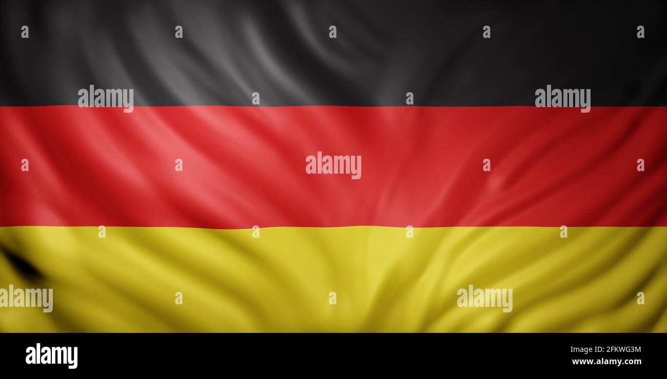 3d rendering of a detail of a silked Germany flag Stock Photo - Alamy