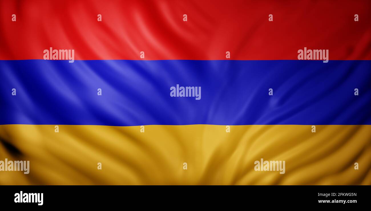 3d rendering of a detail of a silked Armenia flag Stock Photo - Alamy