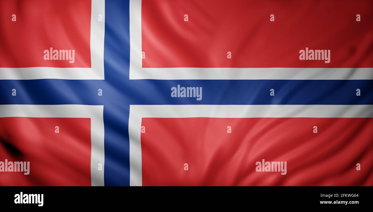 3d rendering of a detail of a silked Norway flag Stock Photo - Alamy