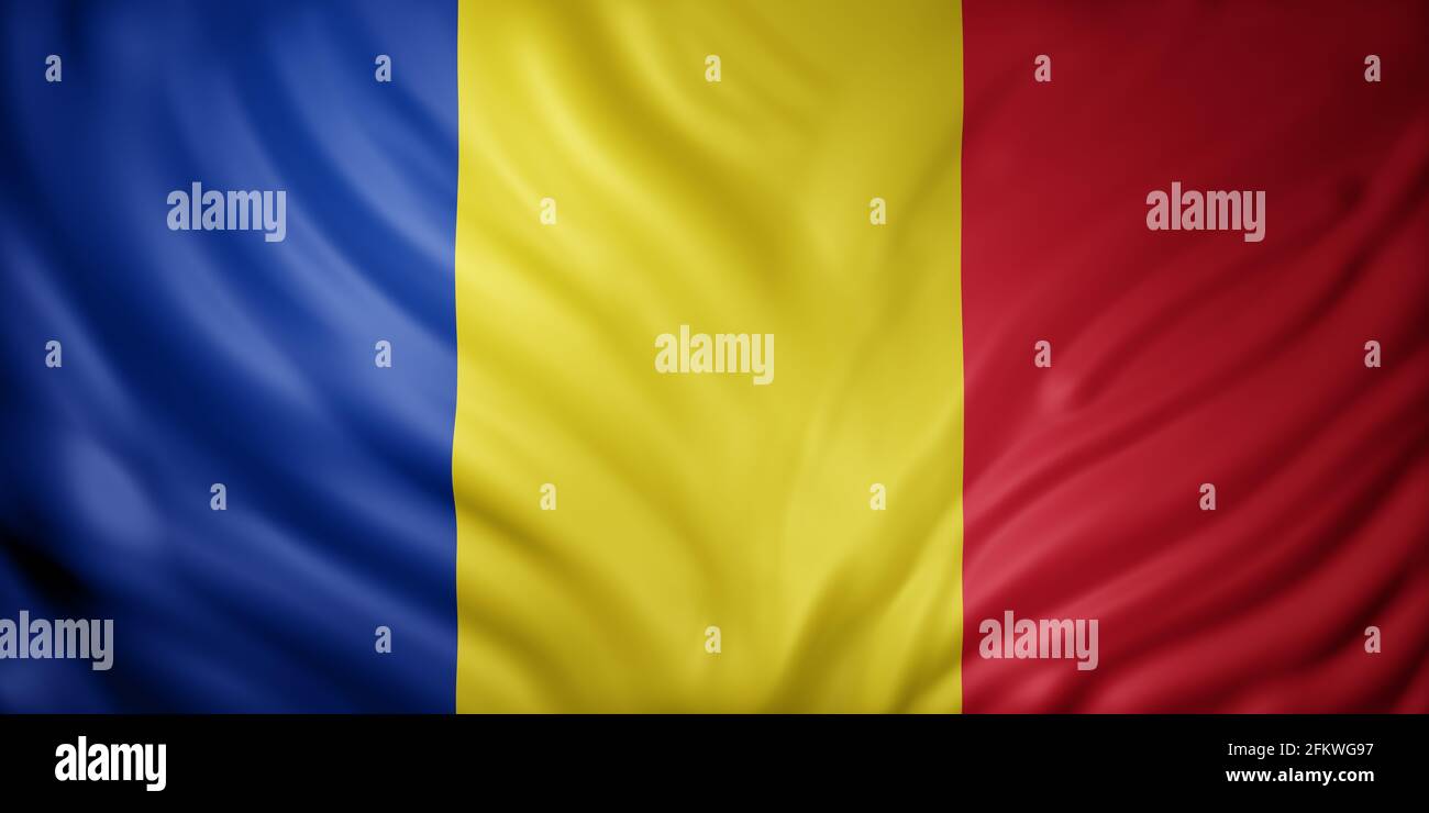 3d rendering of a detail of a silked Romania flag Stock Photo - Alamy