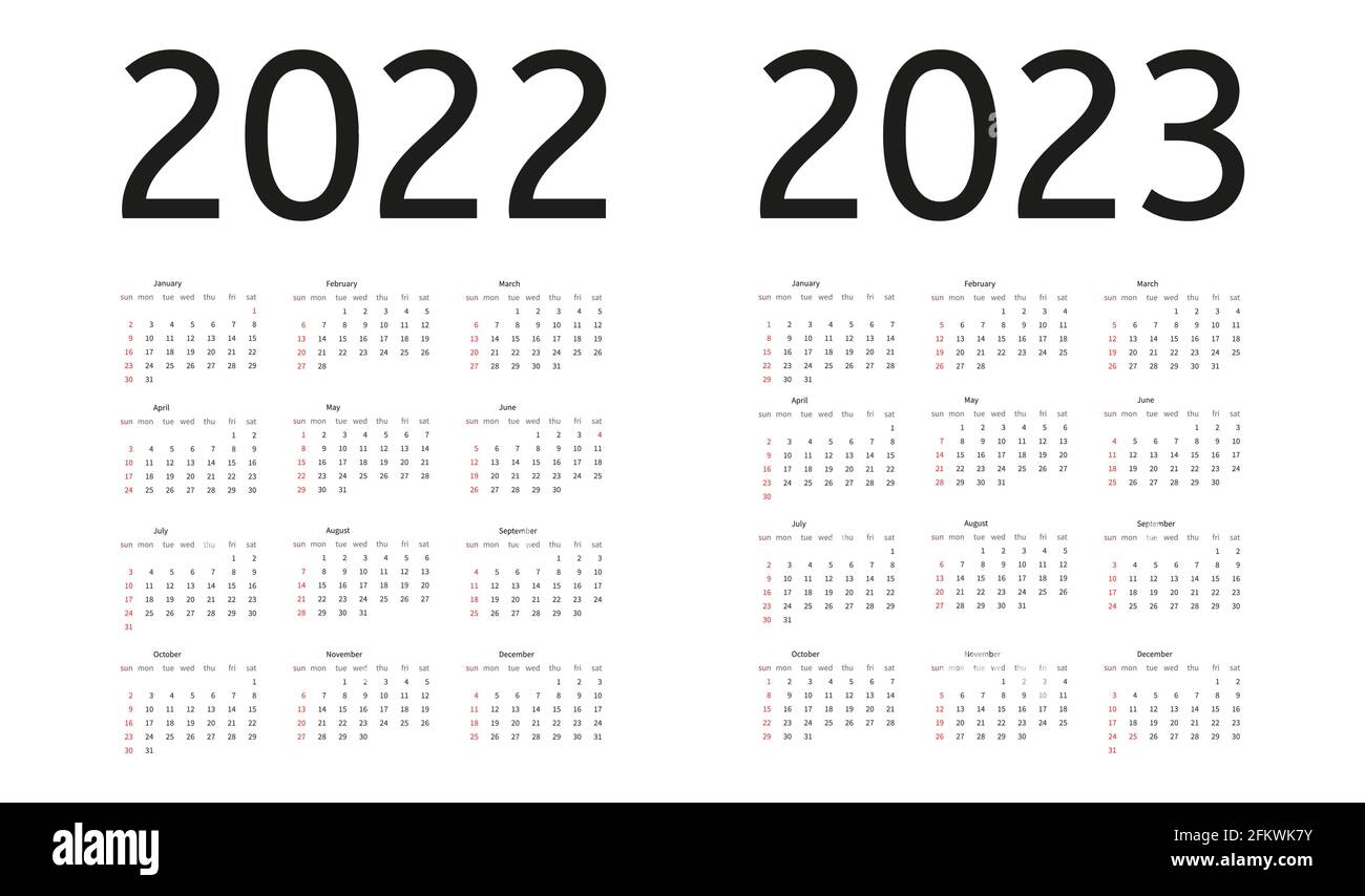 Simple calendar template. Calendar design in black and white colors