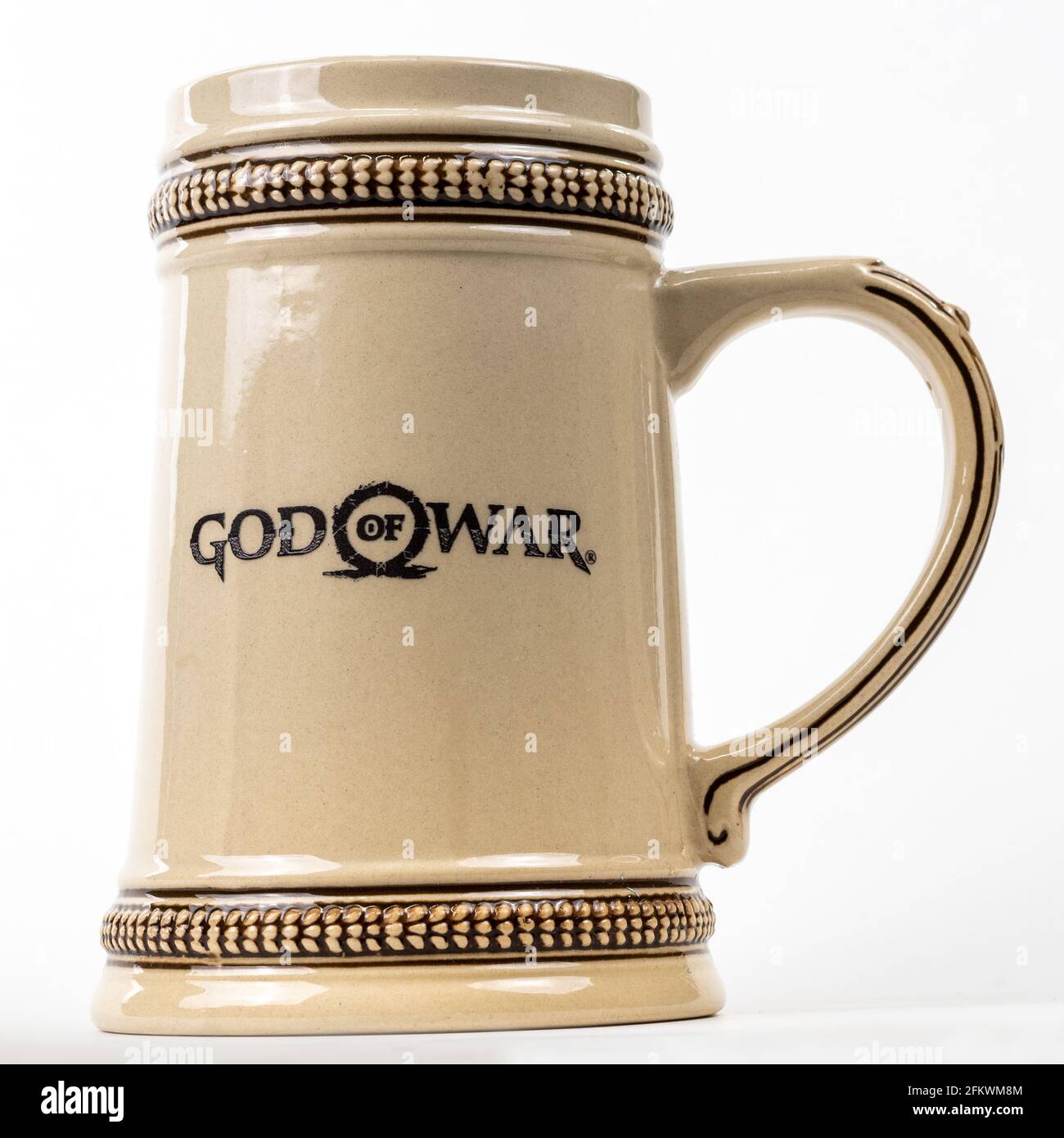 God of War mug, released by Santa Monica as a collectible souvenir Stock  Photo - Alamy