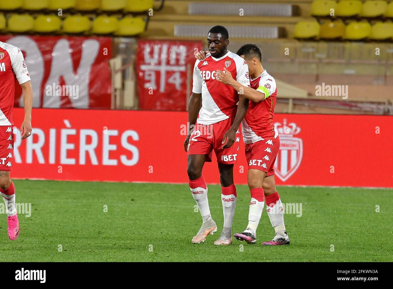 Fofana Monaco : Youssouf Fofana Of As Monaco Receiving A Red Card Of