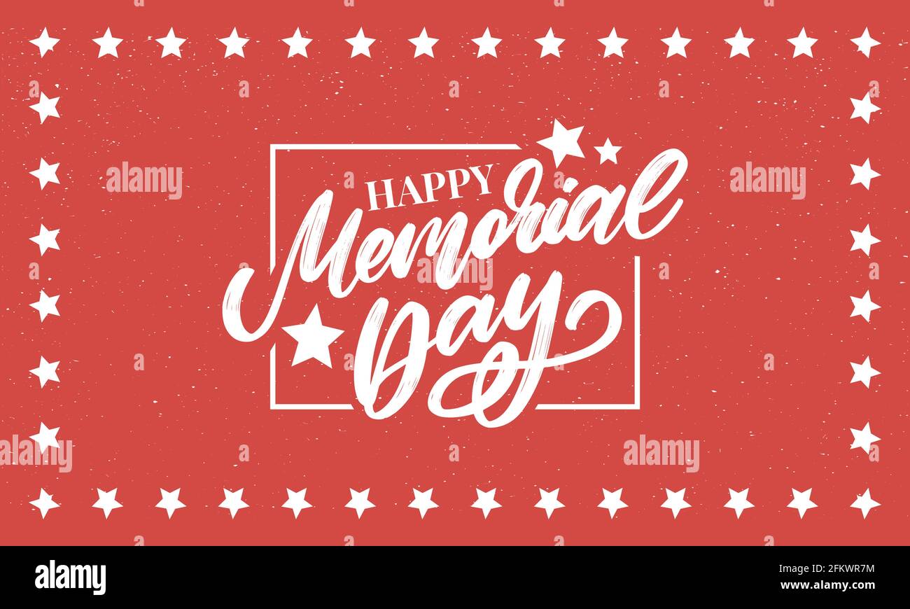 Happy Memorial Day - Stars and Stripes Stock Vector Image & Art - Alamy