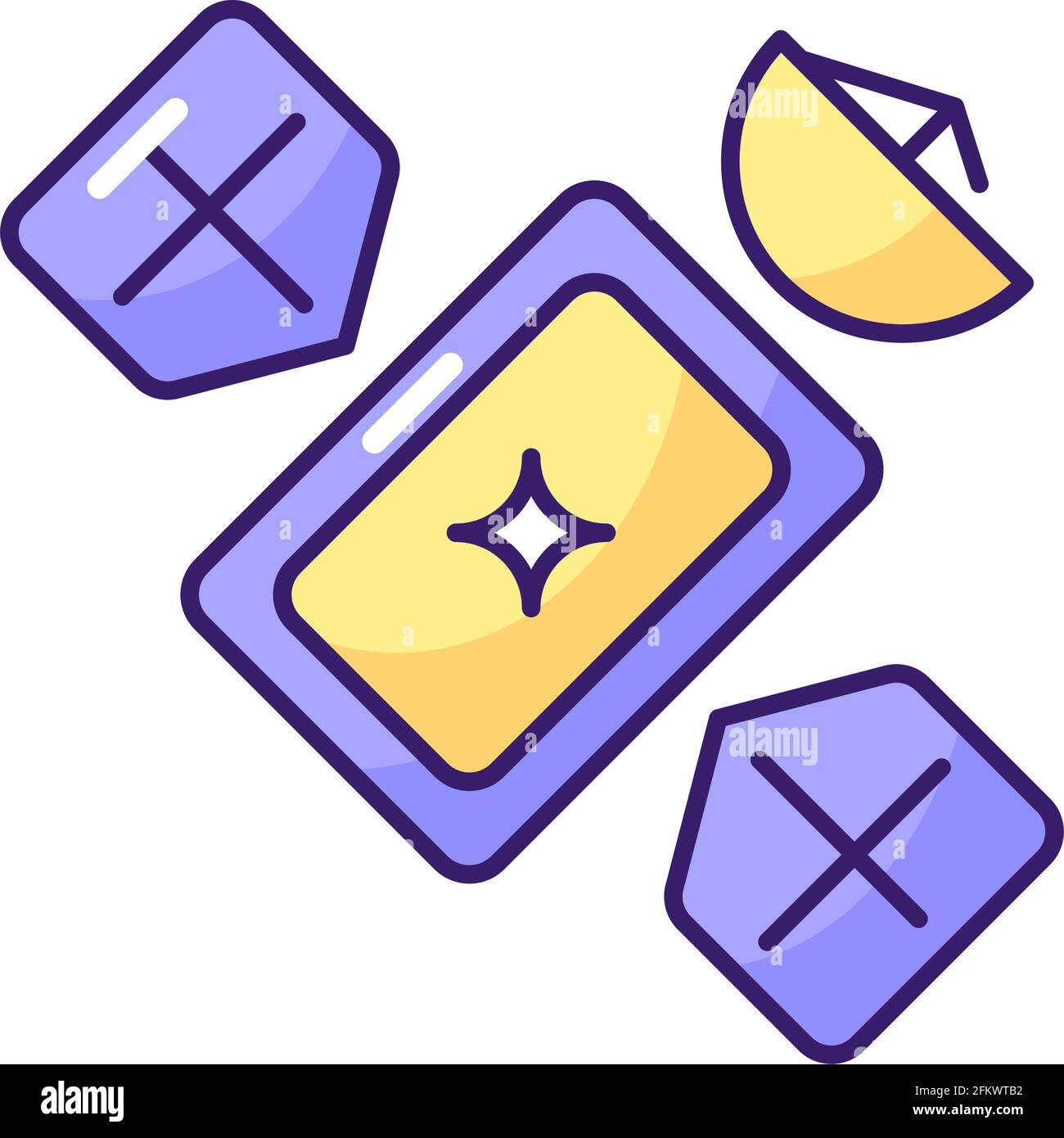 Satellite RGB color icon Stock Vector