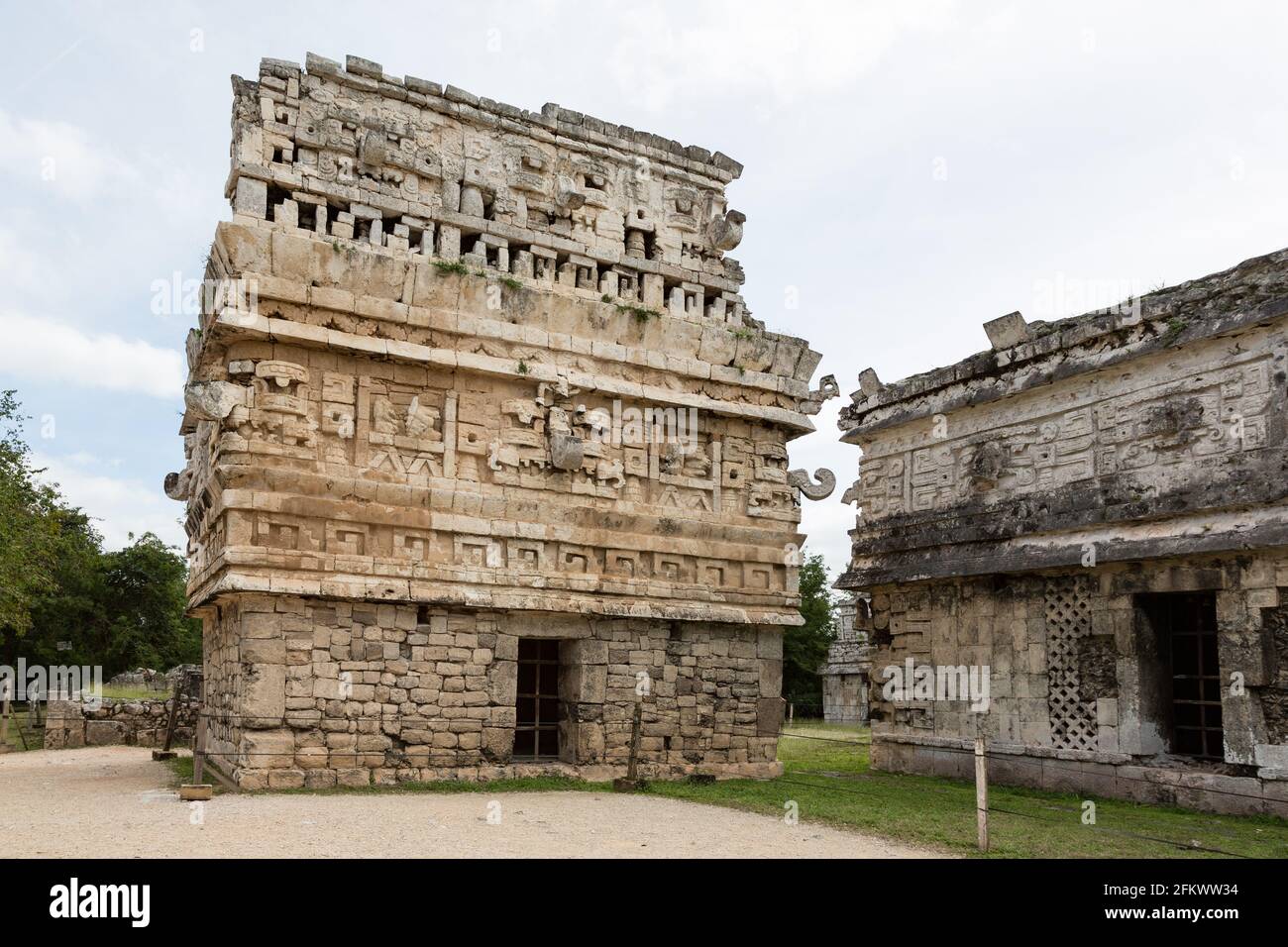 La Iglesia in Las Monjas complex of buildings, Chichen-Itza, Yucatan, Mexico Stock Photo