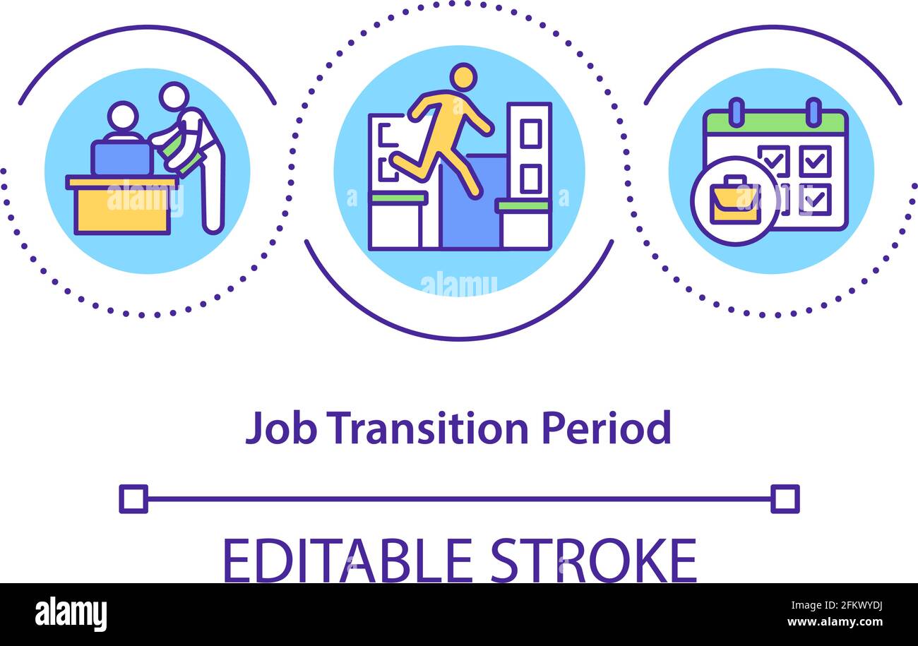 Job transition period concept icon Stock Vector Image & Art - Alamy