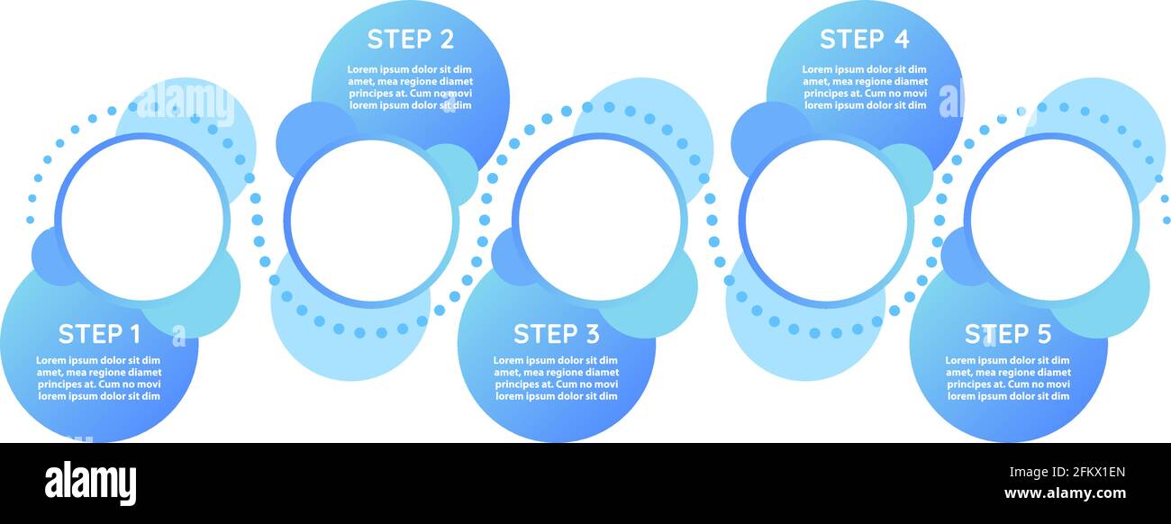 Creative turquoise gradient vector infographic template Stock Vector