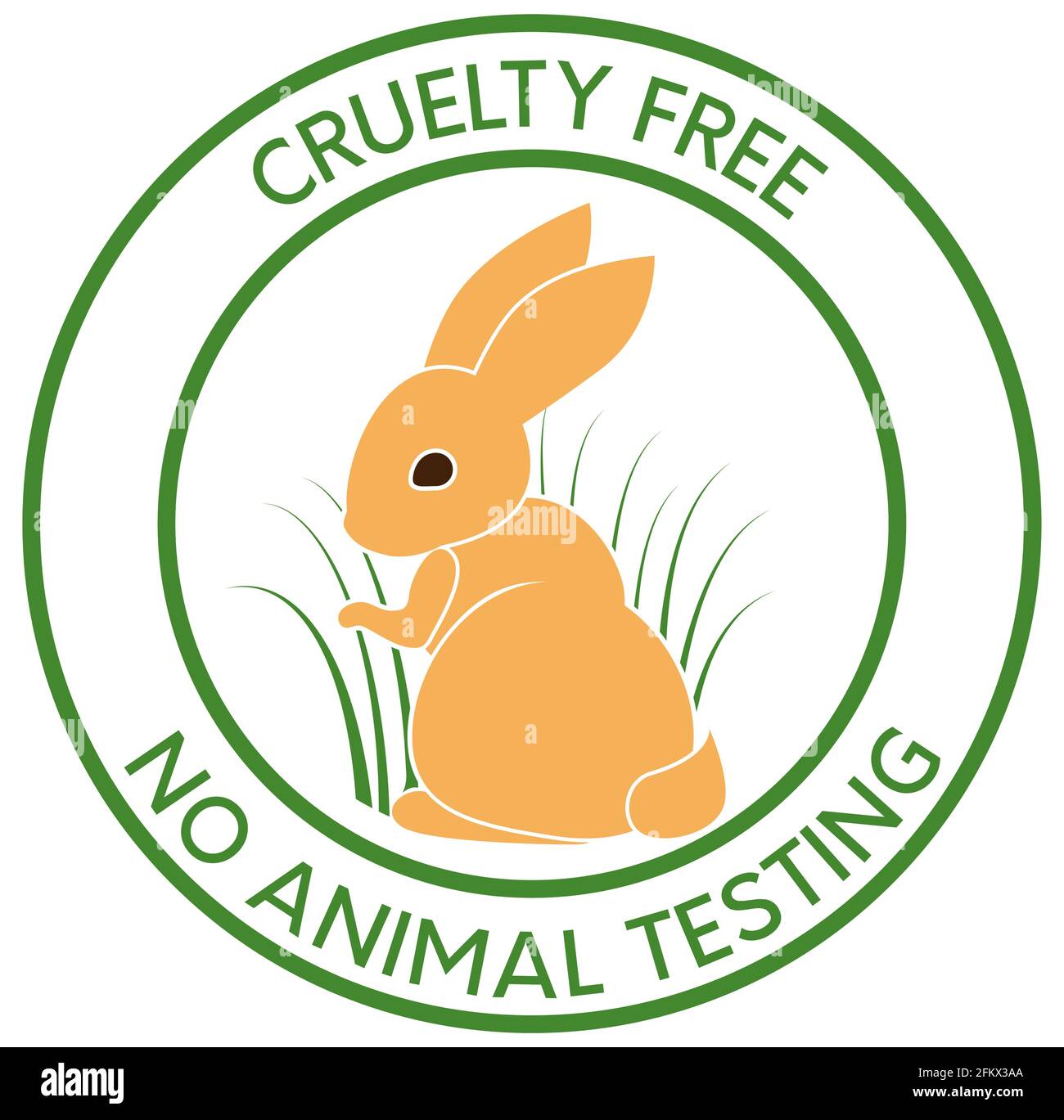 Cruelty free concept flat illustration with orange color rabbit symbol in green grass. Not tested on animals circle shape vector icon Stock Vector Image & Art - Alamy Cruelty free concept flat illustration with orange color rabbit symbol in green grass. Not tested on animals circle shape vector icon Stock Vector Image & Art - Alamy