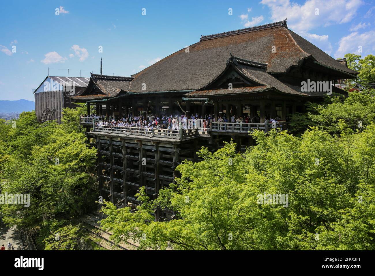 Kyoto, Japan - 2014 Kiyomizu-dera Buddhist Temple, ancient Japanese UNESCO World Heritage Site. Stock Photo