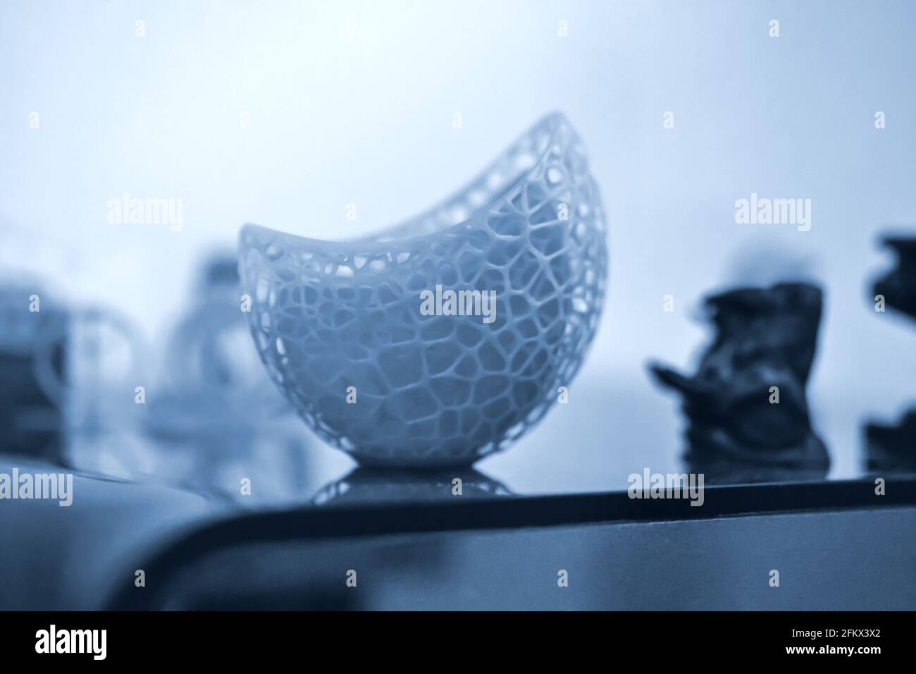 Objects photopolymer printed on a 3d printer. Stock Photo