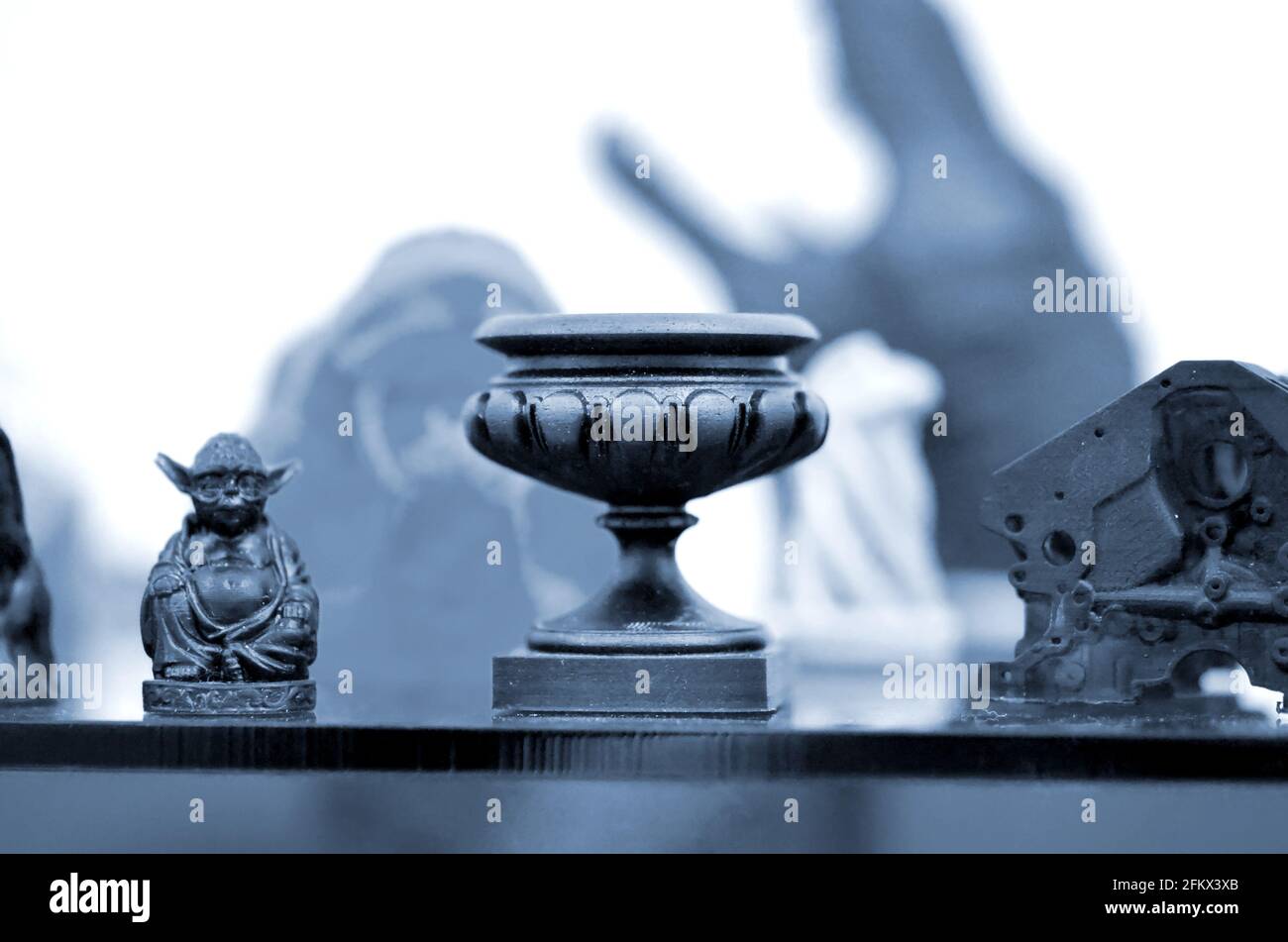 Objects photopolymer printed on a 3d printer. Stock Photo