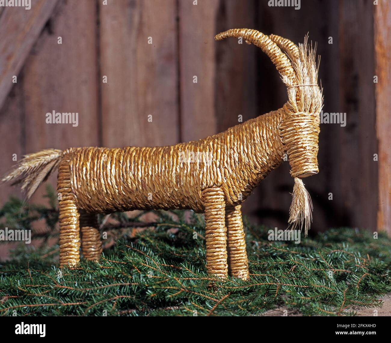 11.8 Lighted Christmas Straw Goat Home Decor Swedish Scandinavian Yule  Style De