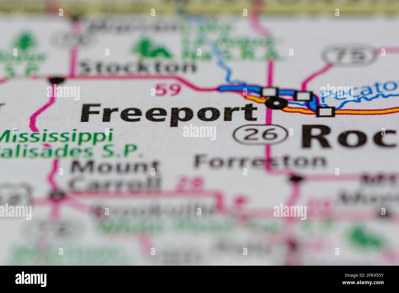 Freeport on a map hi-res stock photography and images - Alamy