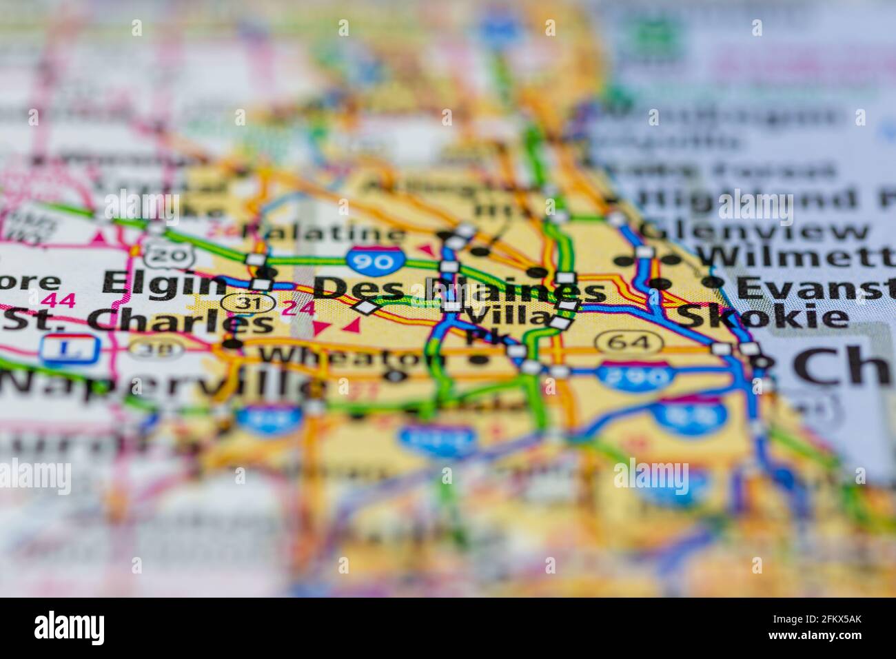 Des plaines illinois map hi-res stock photography and images - Alamy