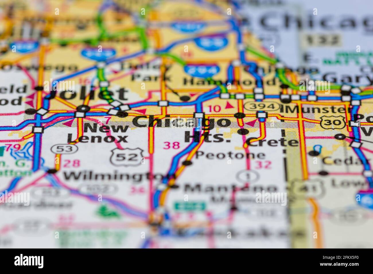 Chicago heights map hires stock photography and images Alamy