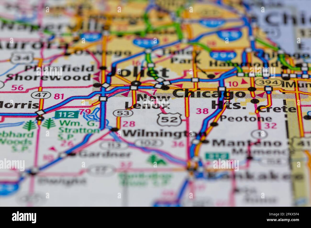 New Lenox, Illinois map hi-res stock photography and images - Alamy