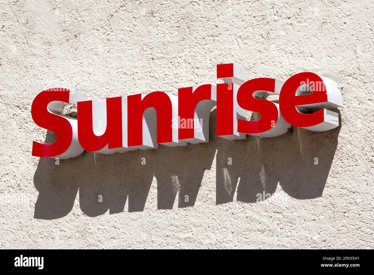 Sunrise, Swiss Telecommunications Company Stock Photo - Alamy, image size:1300x956