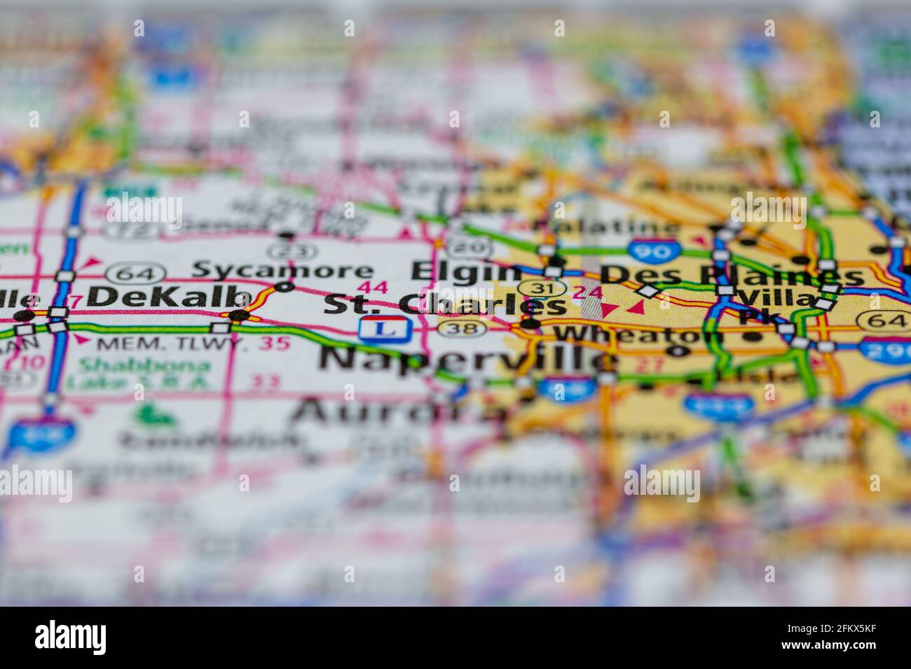 Map of st charles illinois hi-res stock photography and images - Alamy