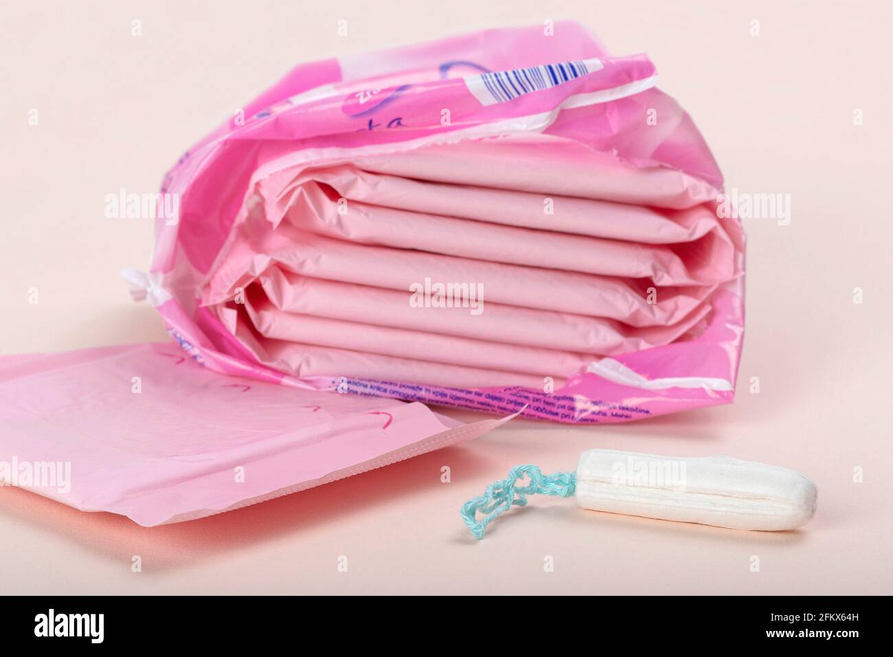Sanitary Towels And Tampon Stock Photo Alamy