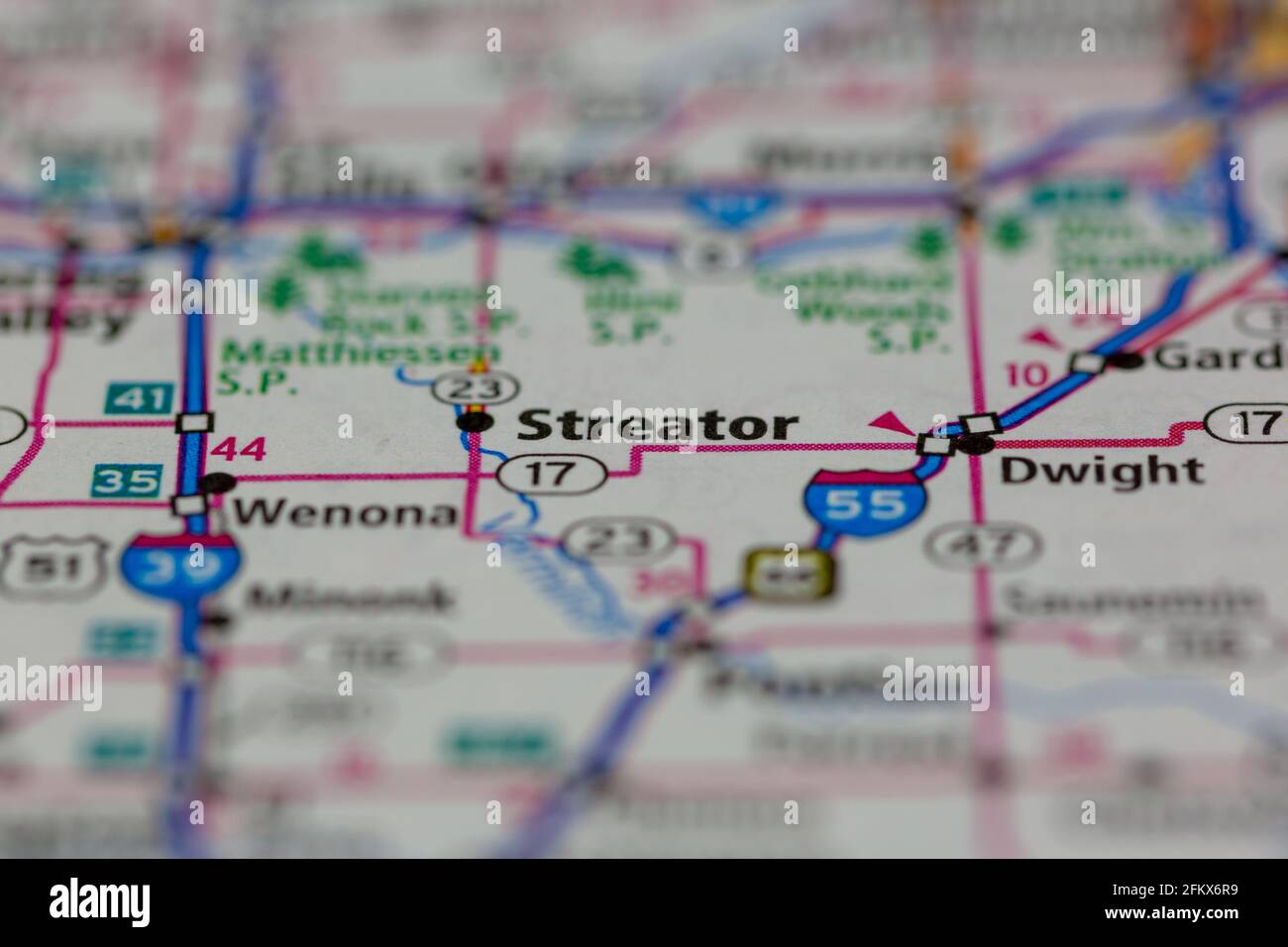 Streator illinois on a map hires stock photography and images Alamy
